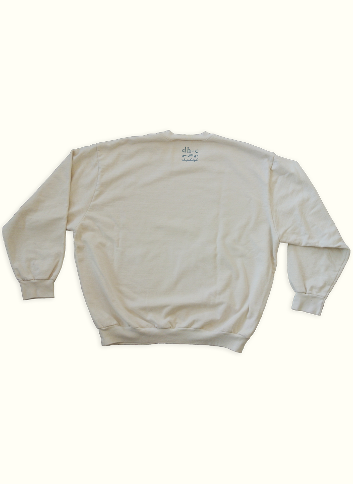 RAW COLOR COTTON SWEATER WITH QUMOOTH SILK SCREEN PRINT back